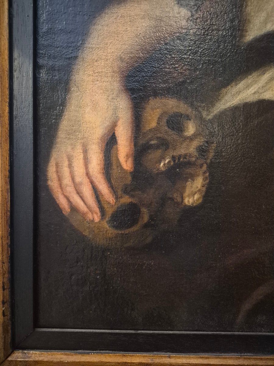Mary Magdalene As A Penitent, Dutch School, 17th Century-photo-3