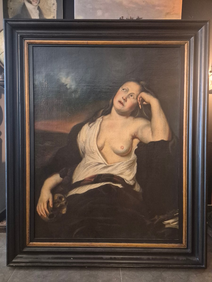 Mary Magdalene As A Penitent, Dutch School, 17th Century