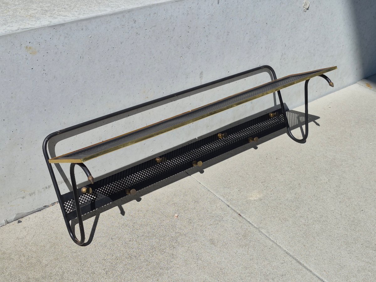 Openwork Metal Coat Rack In The Métegot Style, 1950