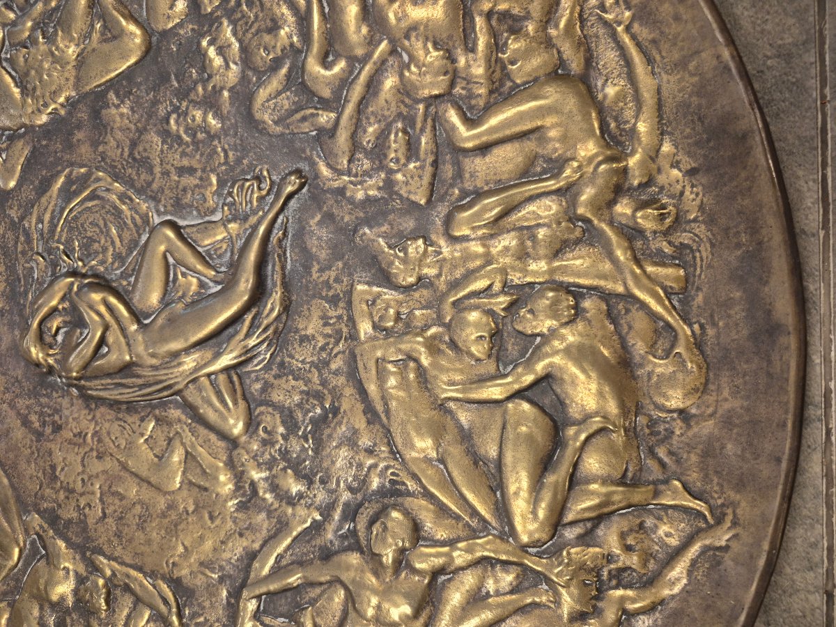Art Nouveau Erotic Dish, 19th Century-photo-1