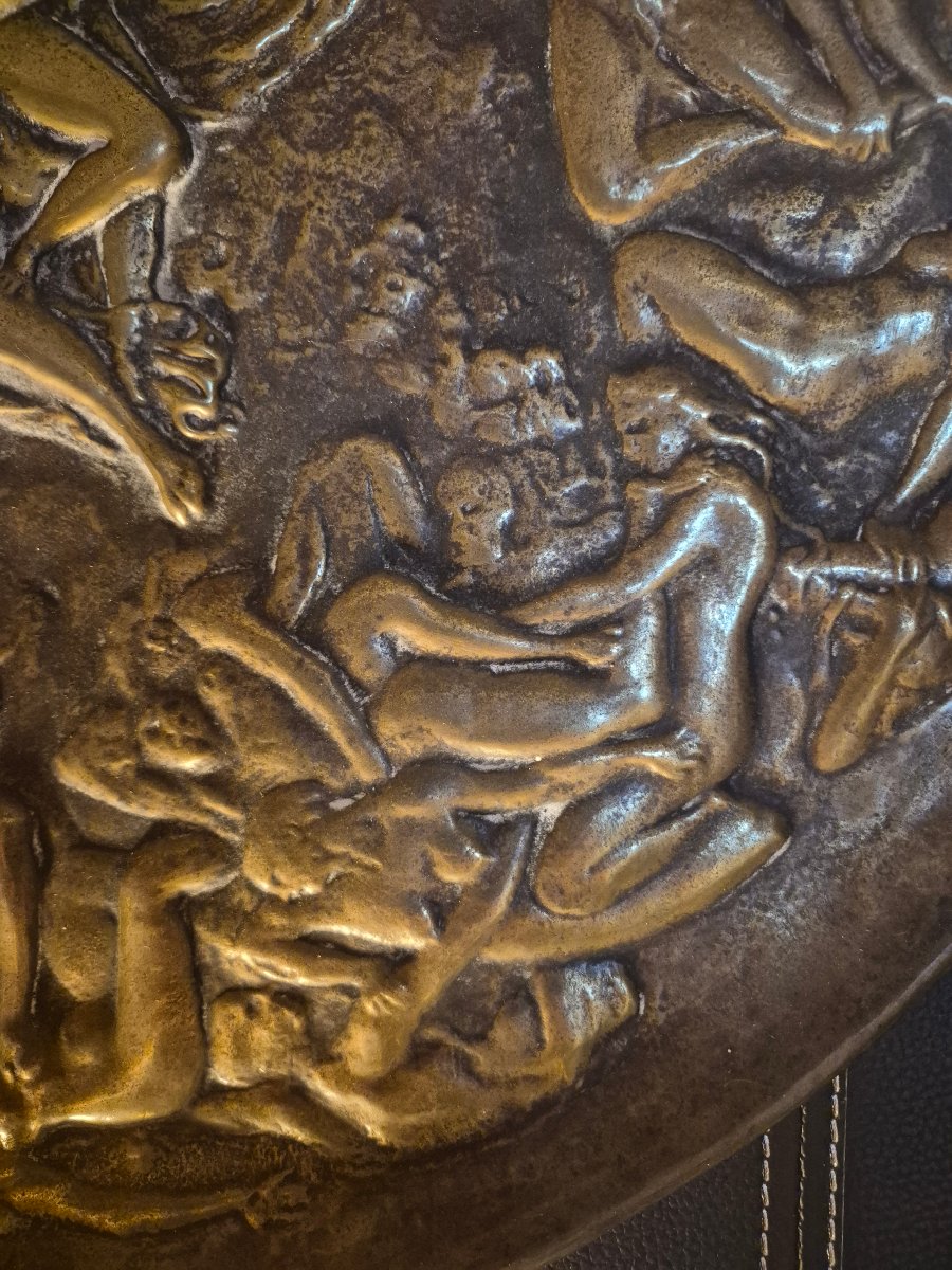 Art Nouveau Erotic Dish, 19th Century-photo-2