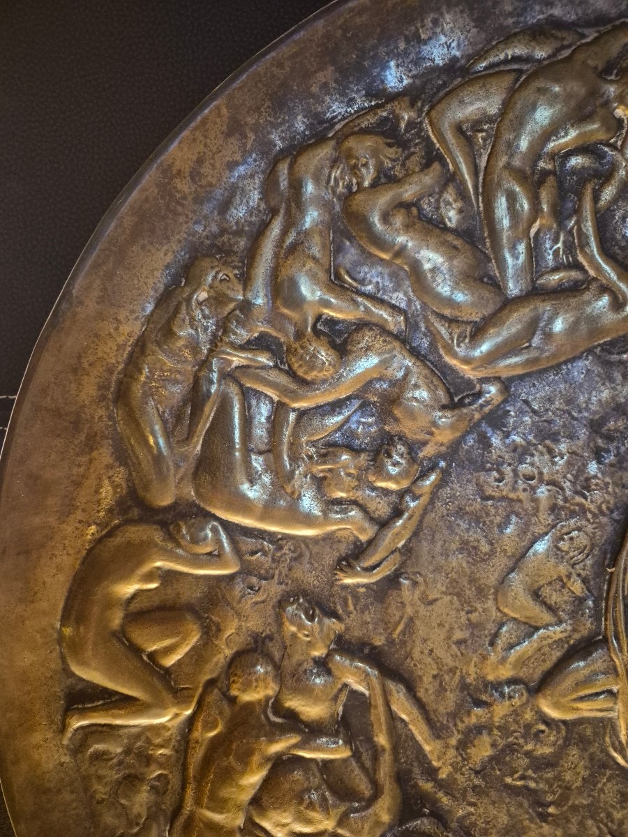 Art Nouveau Erotic Dish, 19th Century-photo-4