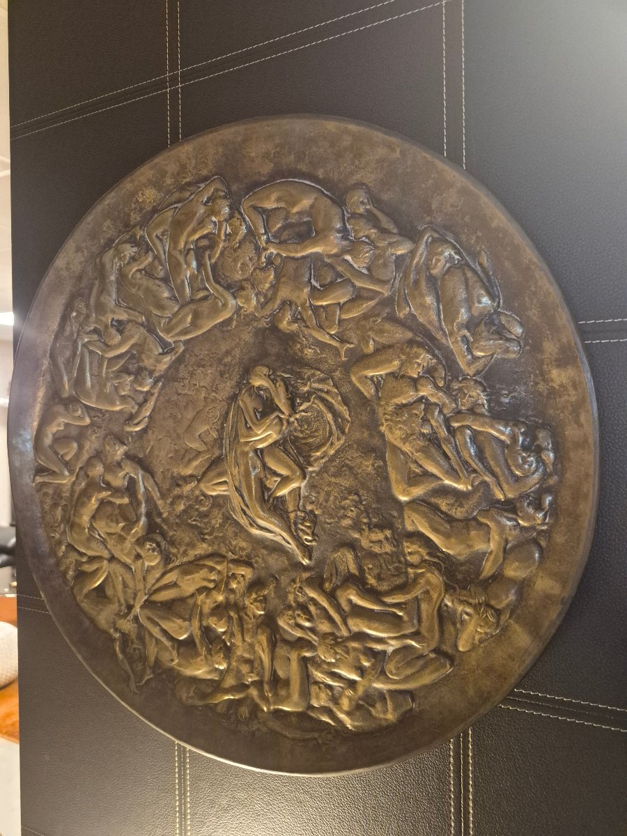Art Nouveau Erotic Dish, 19th Century-photo-5