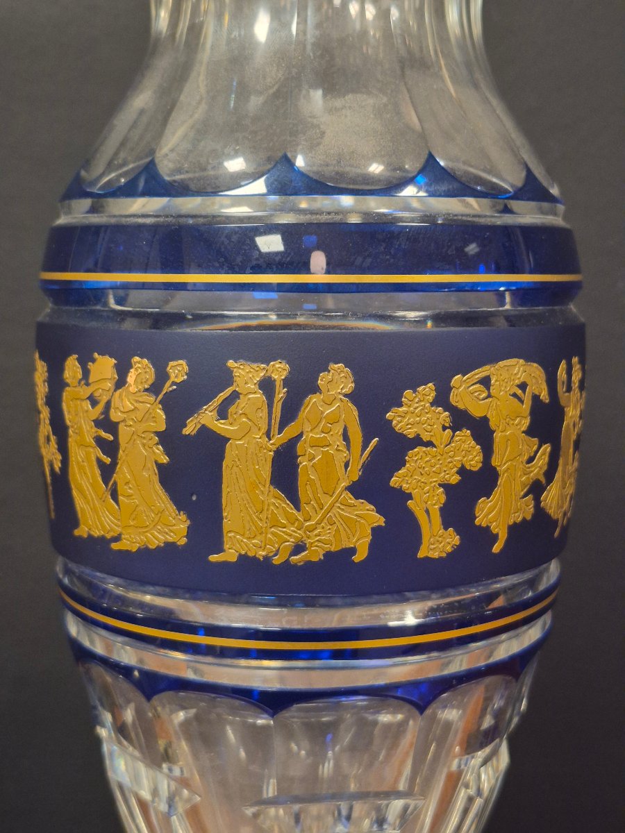 Val Saint Lambert, "danse De Flore" Crystal Vase-photo-1