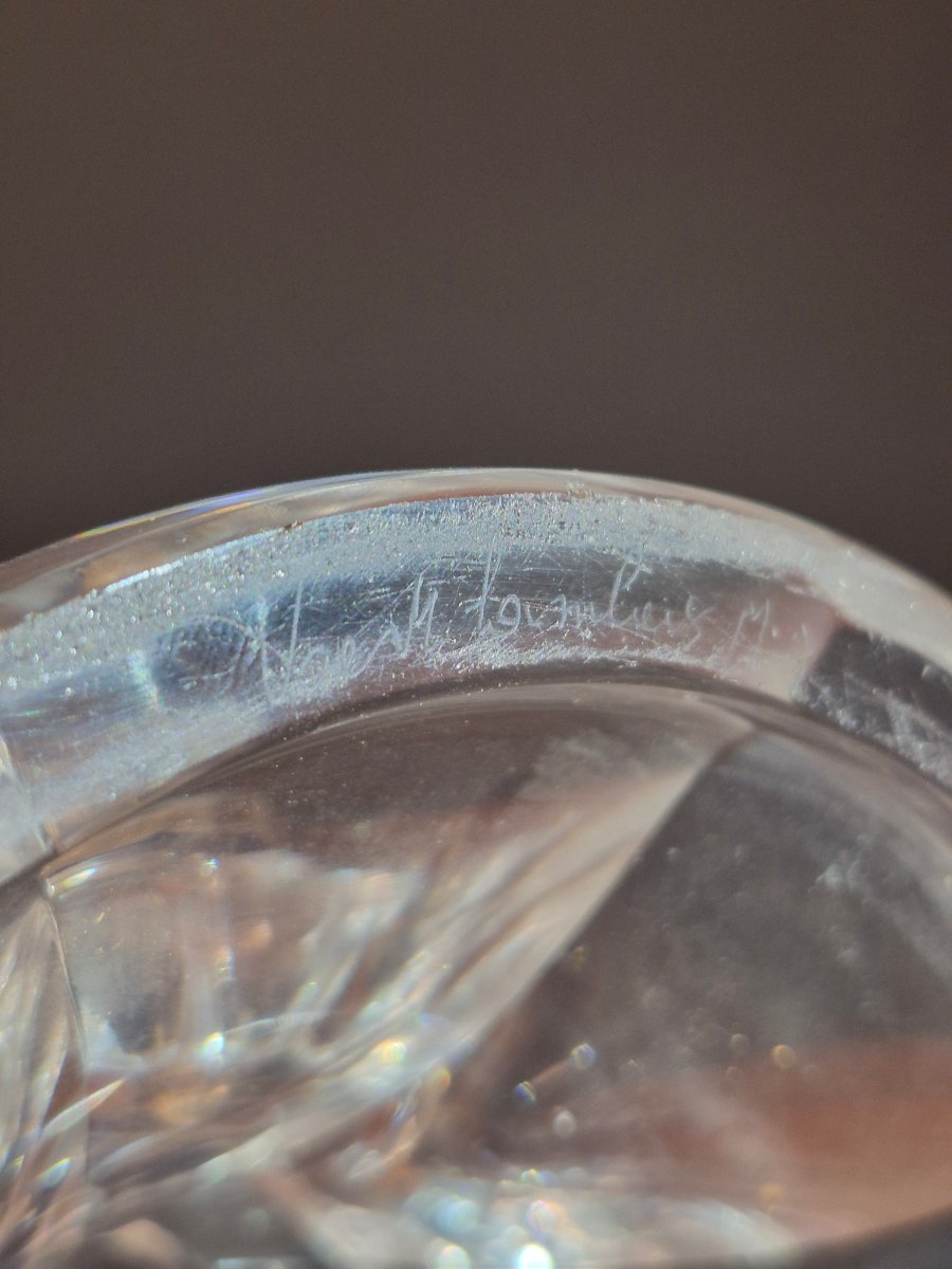 Val Saint Lambert, "danse De Flore" Crystal Vase-photo-2