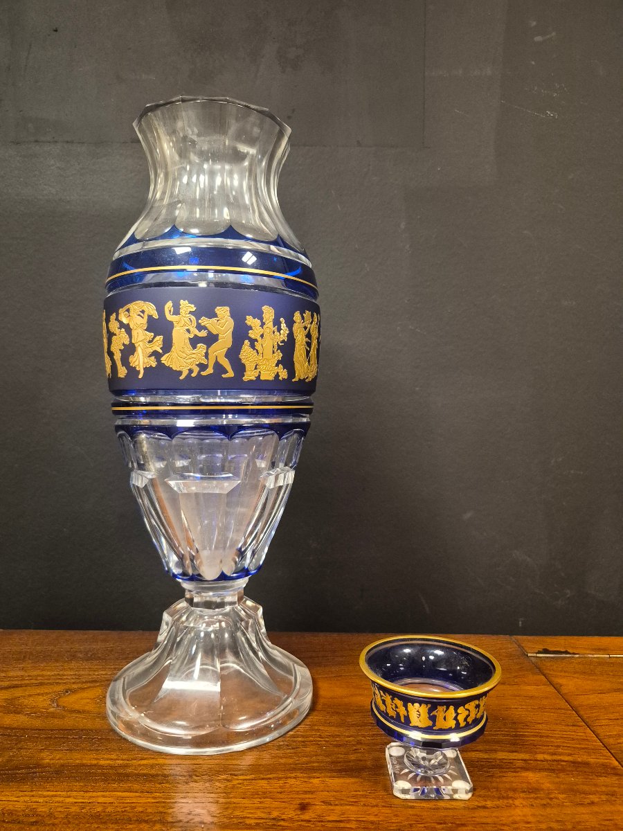 Val Saint Lambert, "danse De Flore" Crystal Vase