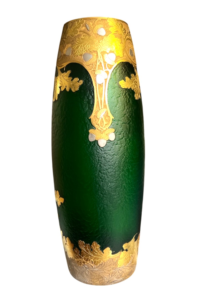 Pièce de Musée: Vase Monumental IMPERIAL "Chêne et Glands" par Francois-Théodore Legras-photo-2
