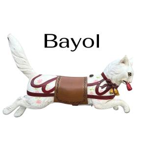 CHAT DE MANÉGE EN BOIS GUSTAVE BAYOL