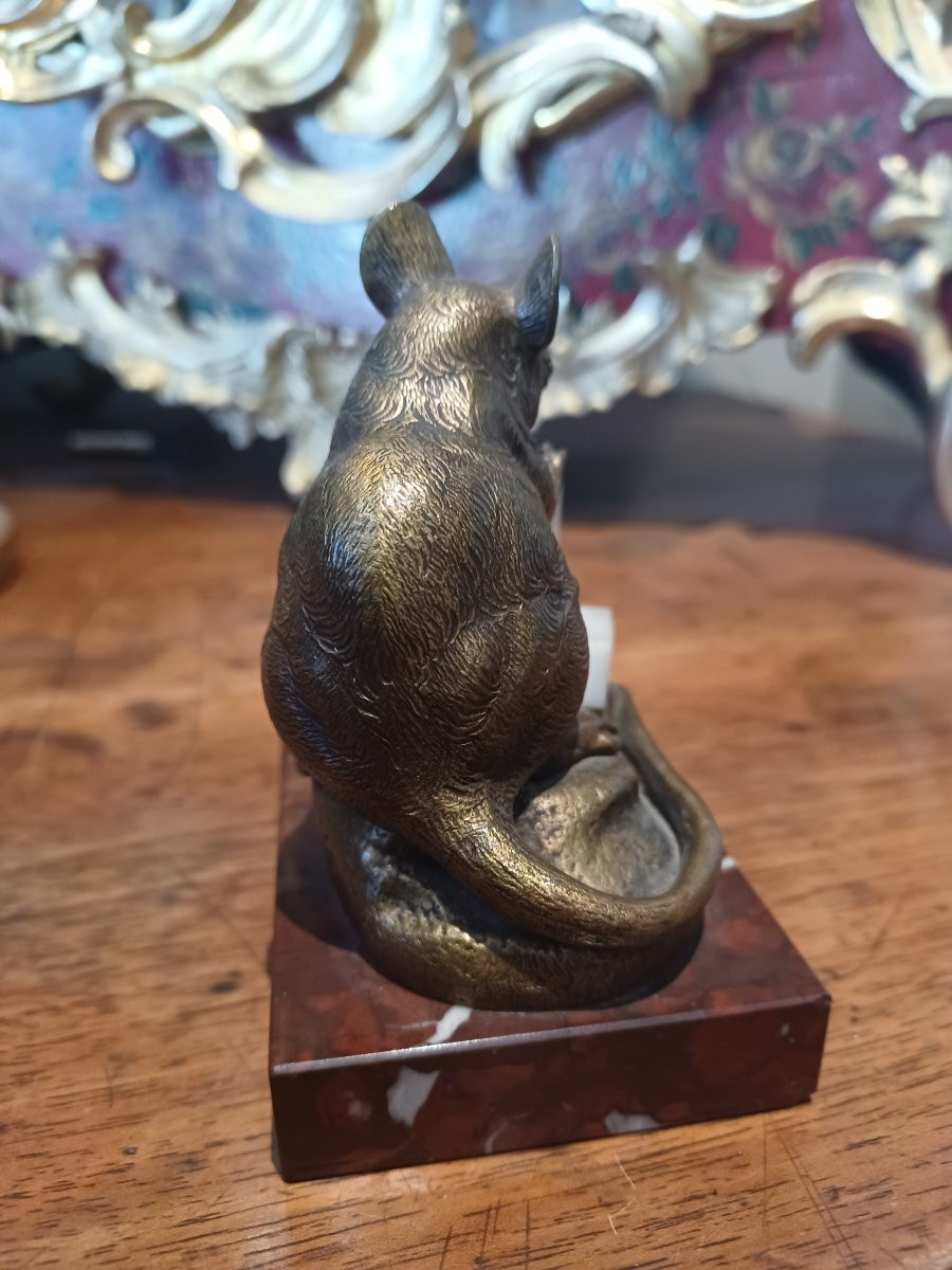 CLOVIS MASSON , bronze " Souris aux sucres"-photo-4