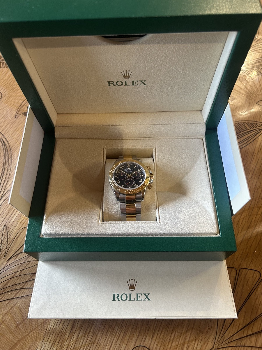 Montre rolex Oyster Daytona bleu racing full set boîte papier 116523-photo-2