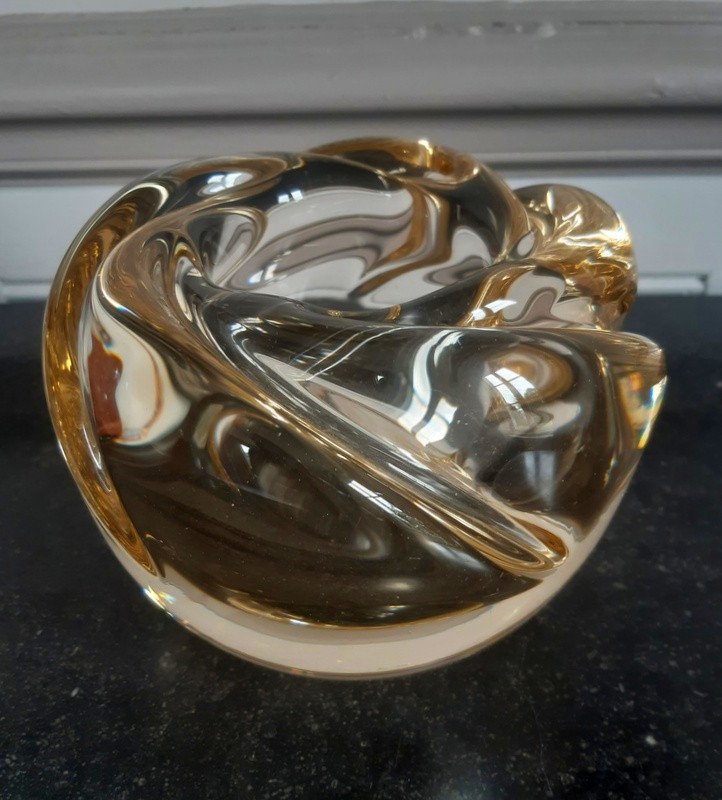 Daum Nancy Important Art Deco Crystal Vase Circa 1930-photo-4