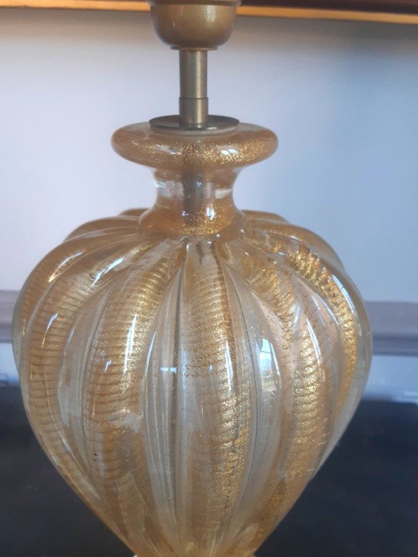 Barovier & Toso Large Murano Table Lamp Signed-photo-2
