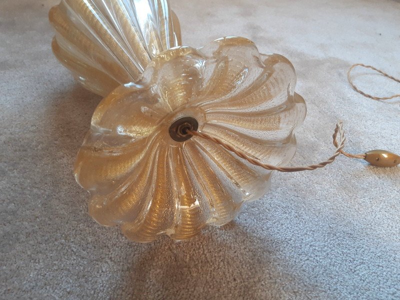 Barovier & Toso Large Murano Table Lamp Signed-photo-8