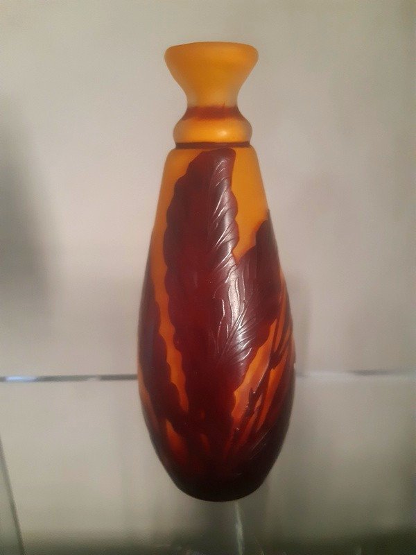 Art Nouveau Gallé Vase With Seaweed