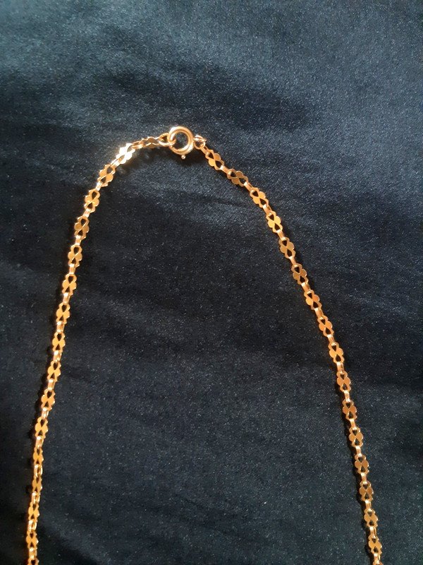 Very Beautiful Chain Necklace In 18 Carat Gold-photo-2