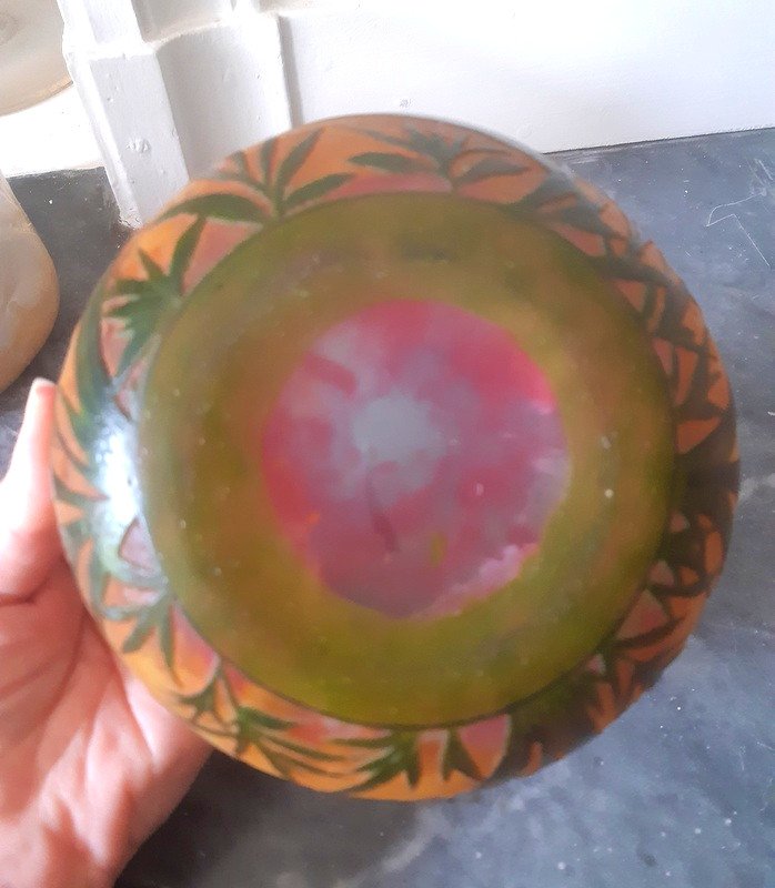 Beautiful Daum Nancy Cup Decor De Montbrétias By Henri Berger 1900 Art Nouveau-photo-6