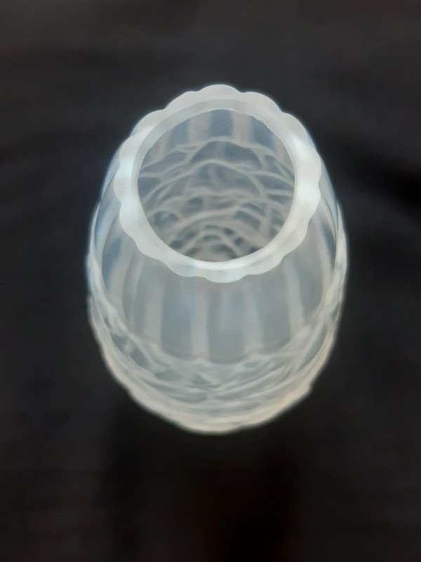 André Hunebelle Vase Flore  en verre Opalescent Art Deco époque 1927-1931-photo-2