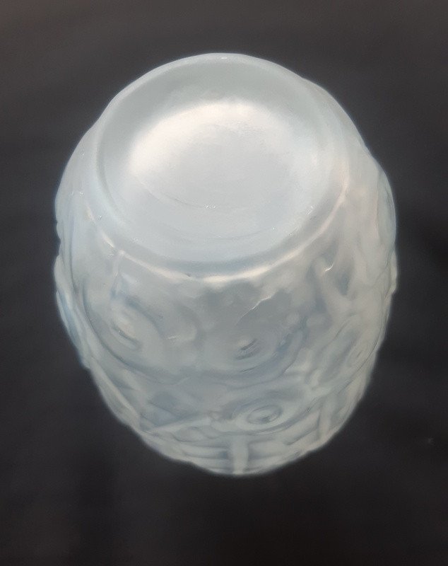André Hunebelle Vase Flore  en verre Opalescent Art Deco époque 1927-1931-photo-3