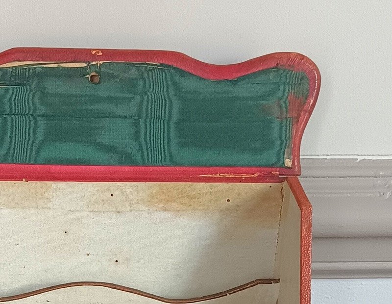 Lovely Box Mail Box Letter Papers Stationery Leather Aux Petits Fers XIXth Century-photo-8