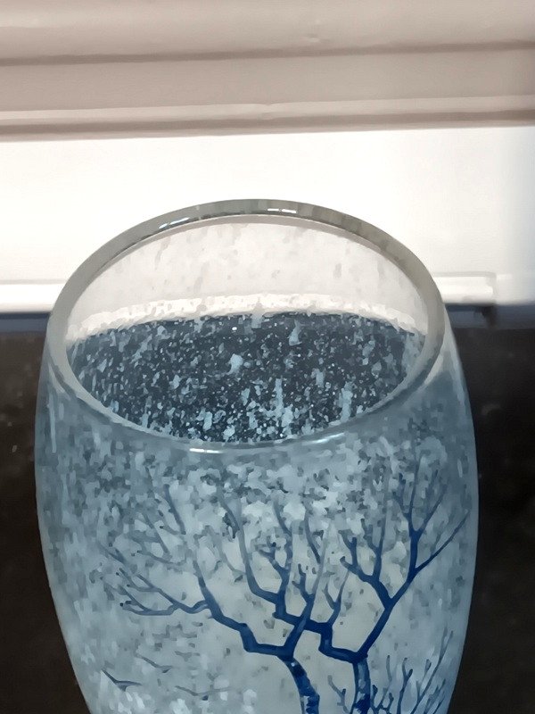 Ravissant Vase Schneider Le Verre Français Verçais Signature Rare Art Déco  époque 1925  - 1930-photo-3