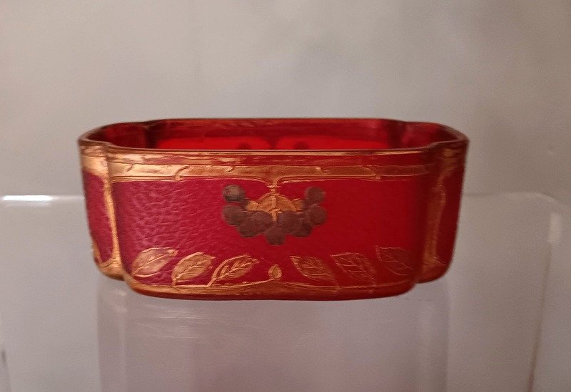 Legras Quadrilobed Planter Cup Gold Sorbier Decor Referenced "phenicia Planter" Art Nouveau Period Era 1900