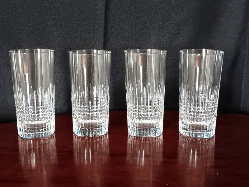 Baccarat Model Nancy 4 Large Cocktail, Whiskey Or Orangeade Glasses