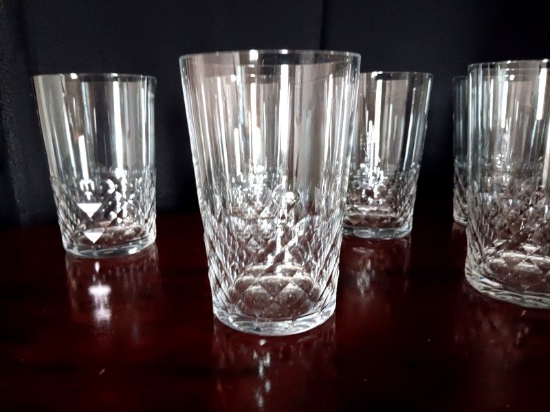 Baccarat 6 Glasses Chauny Palerme Scale Model Goblets Mug For Beer, Cocktail, Whiskey Or Orangeade-photo-2