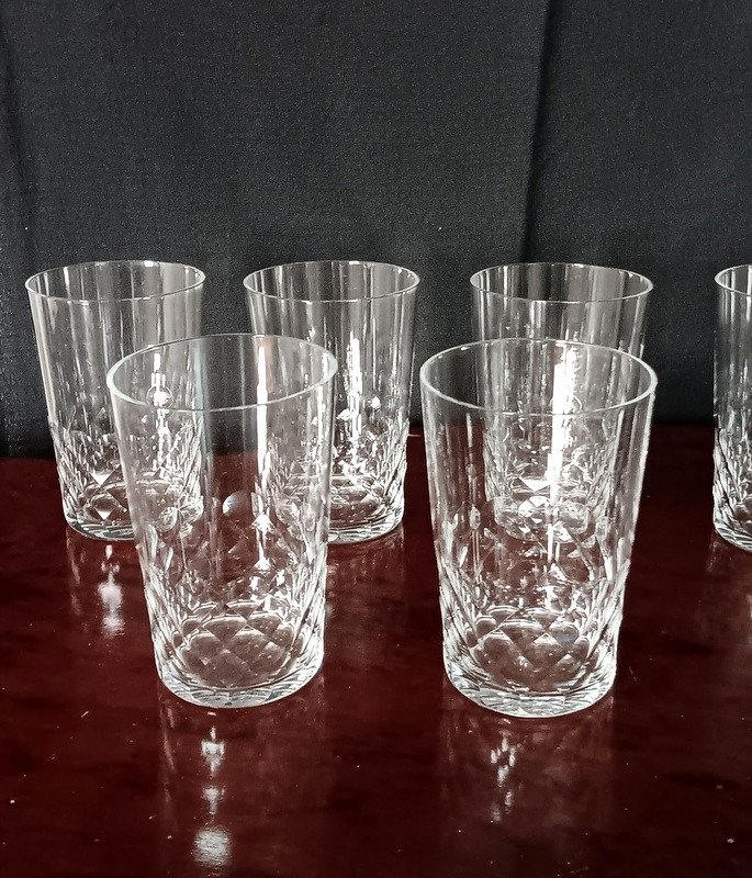 Baccarat 6 Glasses Chauny Palerme Scale Model Goblets Mug For Beer, Cocktail, Whiskey Or Orangeade-photo-4