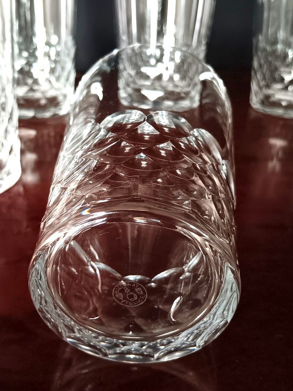 Baccarat 6 Glasses Chauny Palerme Scale Model Goblets Mug For Beer, Cocktail, Whiskey Or Orangeade-photo-1