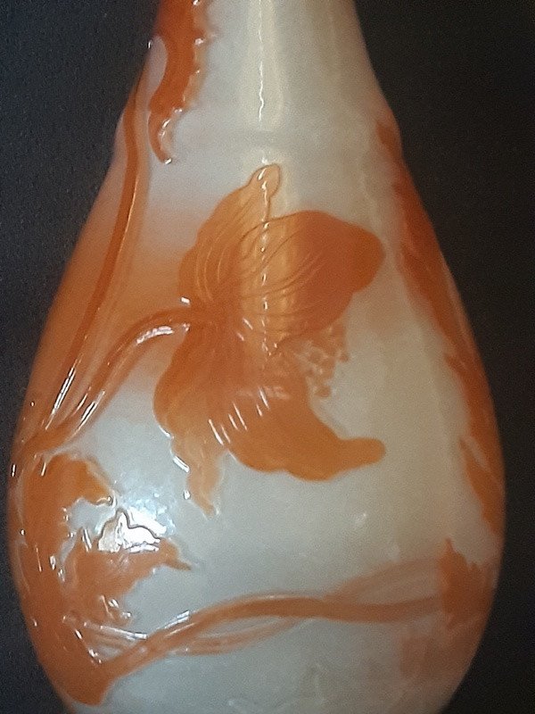 Emile Gallé (1856 - 1904) Vase  Aux Pavots Poli Au Feu Art nouveau Vers 1895 - 1900-photo-6
