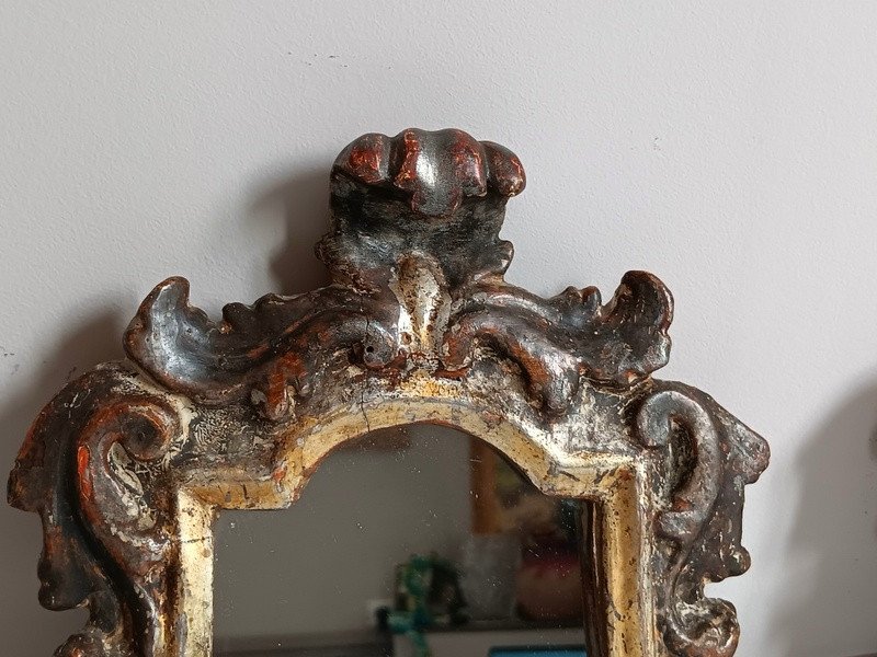 Paire De Miroirs Cartagloria Cadres En Bois Sculpt&eacute; Venise Italie XVIII&egrave;me Si&egrave;cle-photo-2