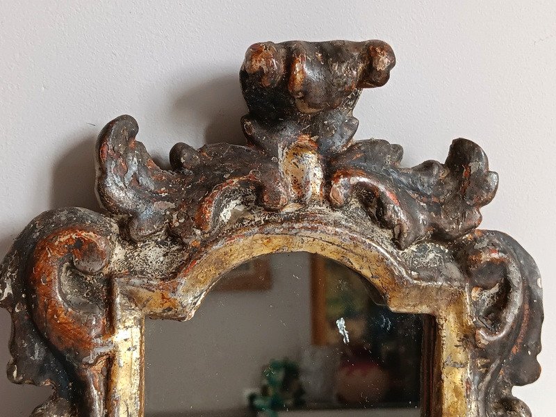 Paire De Miroirs Cartagloria Cadres En Bois Sculpt&eacute; Venise Italie XVIII&egrave;me Si&egrave;cle-photo-3