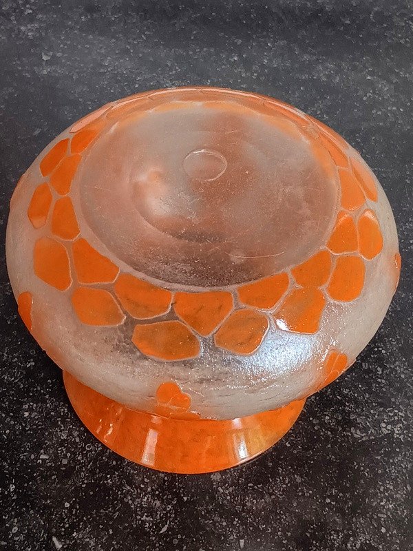 Charles Schneider (1881-1953) Vase French Glass Dattier Art Deco Period 1918 - 1920-photo-4