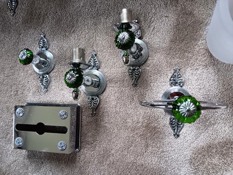 Set Of Crystal And Bronze Bathroom Accessories Model Empire Dlg De Baguès-photo-2