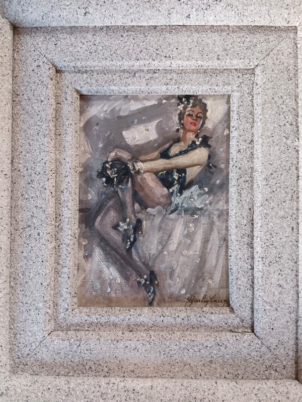 Charley Garry (1891-1973) Danseuse De Music-hall Jeune Femme Tableau Peinture Huile Sur Toile-photo-8