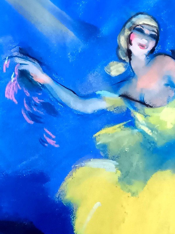 Charles Gir (1883-1941) Ravissant Pastel Danseuse En Tutu Ballerine Jeune Femme -photo-7