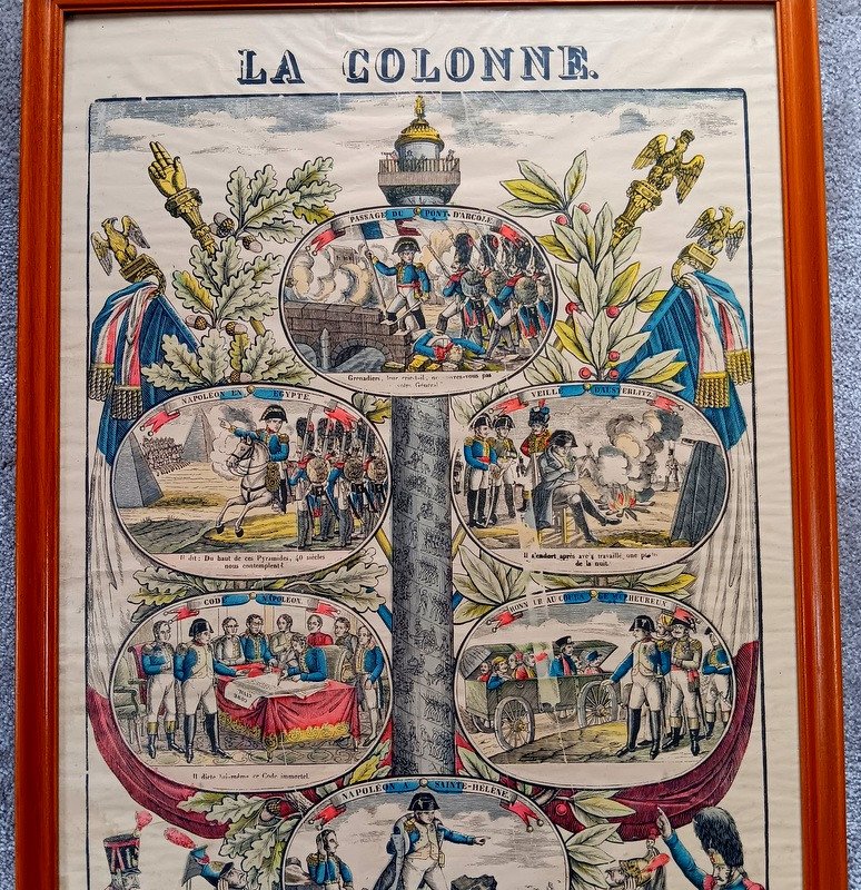 Georgin Et Pellerin Image imagerie d'Epinal Gravure " La Colonne " à La Gloire De Napoléon Bonaparte-photo-2