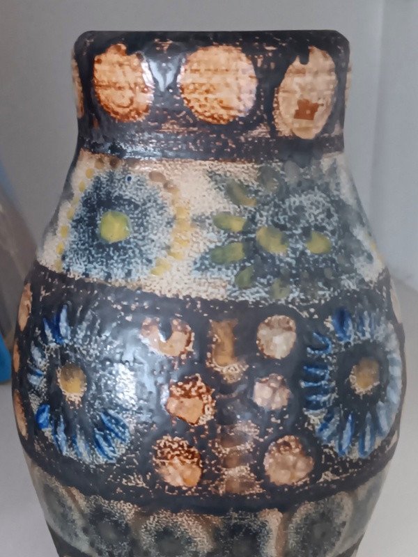 Important Vase En Grès émaillé De Jean-claude Courjault Pour Keraluc Quimper Bretagne-photo-2