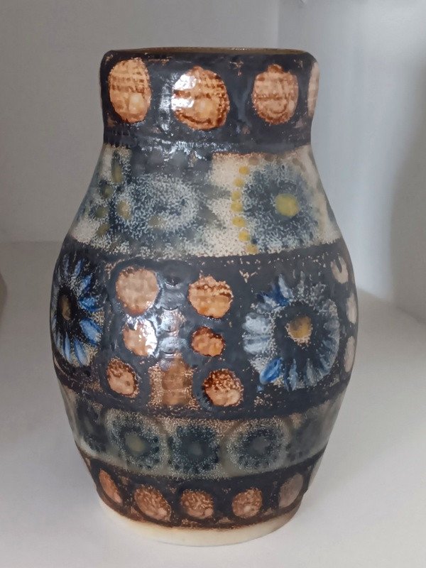 Important Vase En Grès émaillé De Jean-claude Courjault Pour Keraluc Quimper Bretagne-photo-3