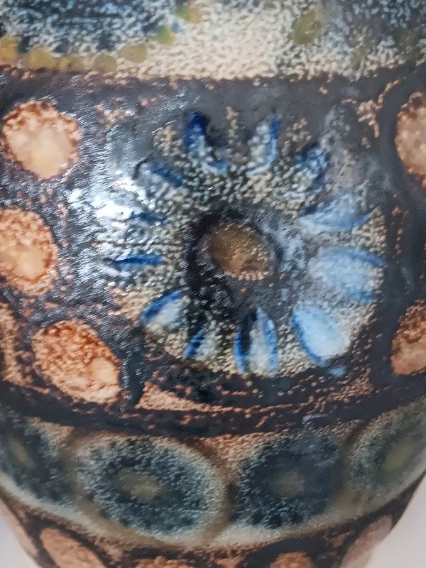 Important Vase En Grès émaillé De Jean-claude Courjault Pour Keraluc Quimper Bretagne-photo-4