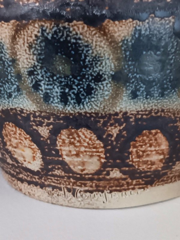 Important Enameled Stoneware Vase By Jean-claude Courjault For Keraluc Quimper Bretagne-photo-1