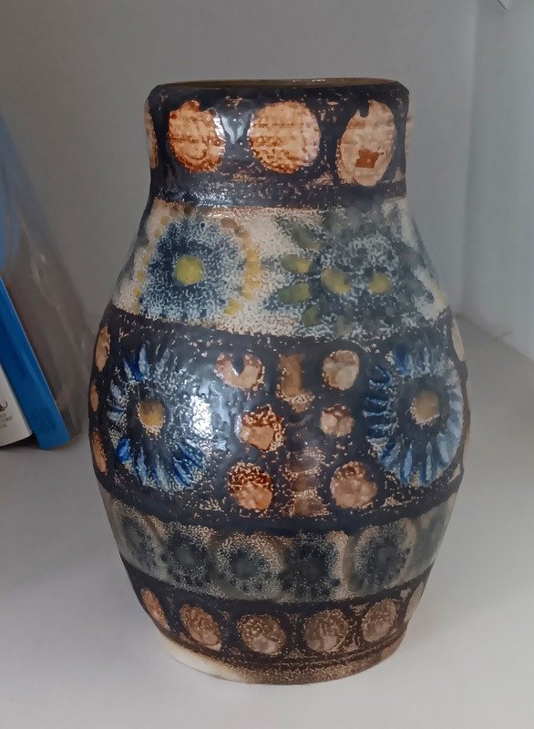Important Vase En Grès émaillé De Jean-claude Courjault Pour Keraluc Quimper Bretagne