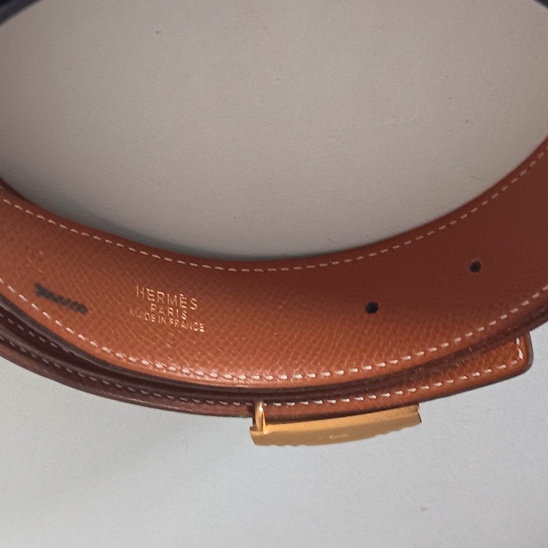 Hermès Paris Made In France Old Hermes Belt For Women In Box Leather And Courchevel Calfskin-photo-1