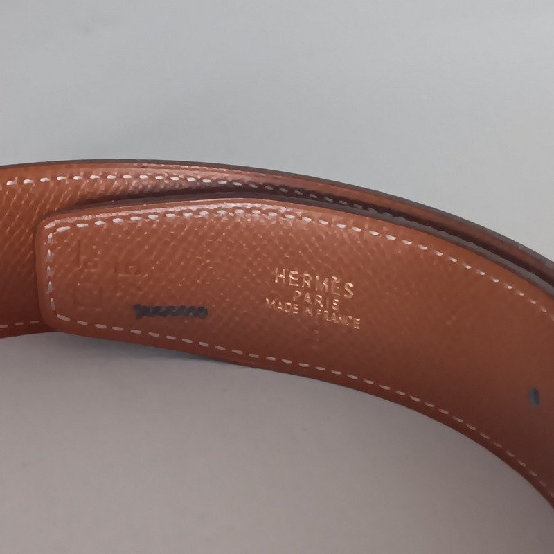 Hermès Paris Made In France Old Hermes Belt For Women In Box Leather And Courchevel Calfskin-photo-6