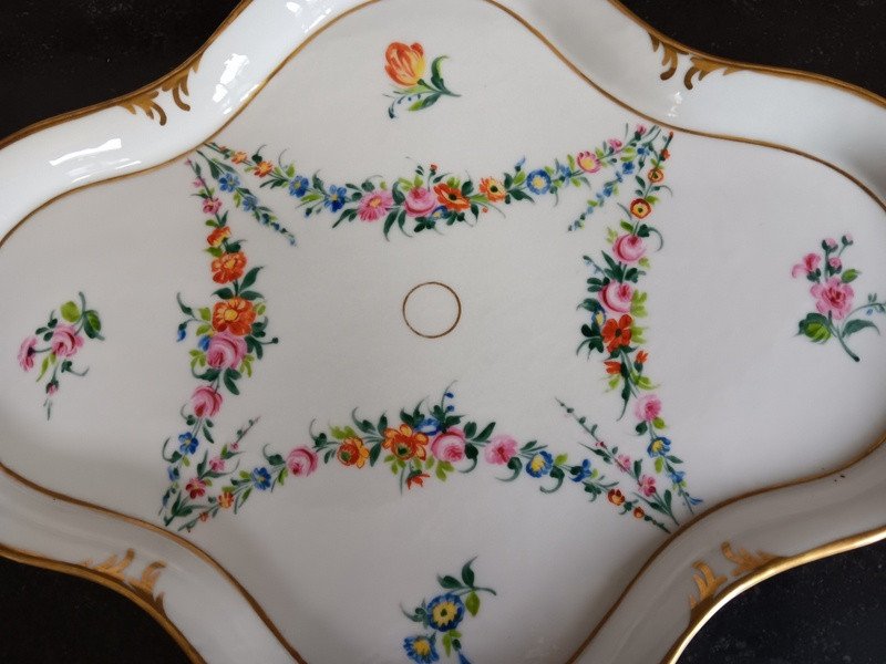 Lovely Paris Porcelain Service Toi Et Moi Decor Of Napoleon III Flower Garlands Style Louis XVI-photo-2