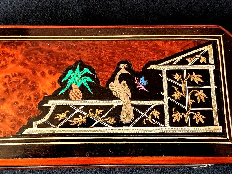 Glove Box Jewelry Box Napoleon III Marquetry-photo-3