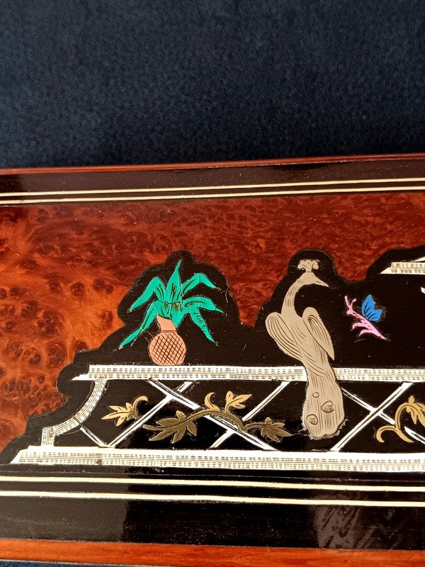 Glove Box Jewelry Box Napoleon III Marquetry-photo-4