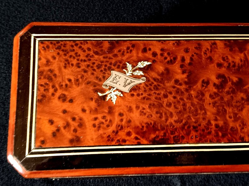 Glove Box Jewelry Box Napoleon III Marquetry-photo-1