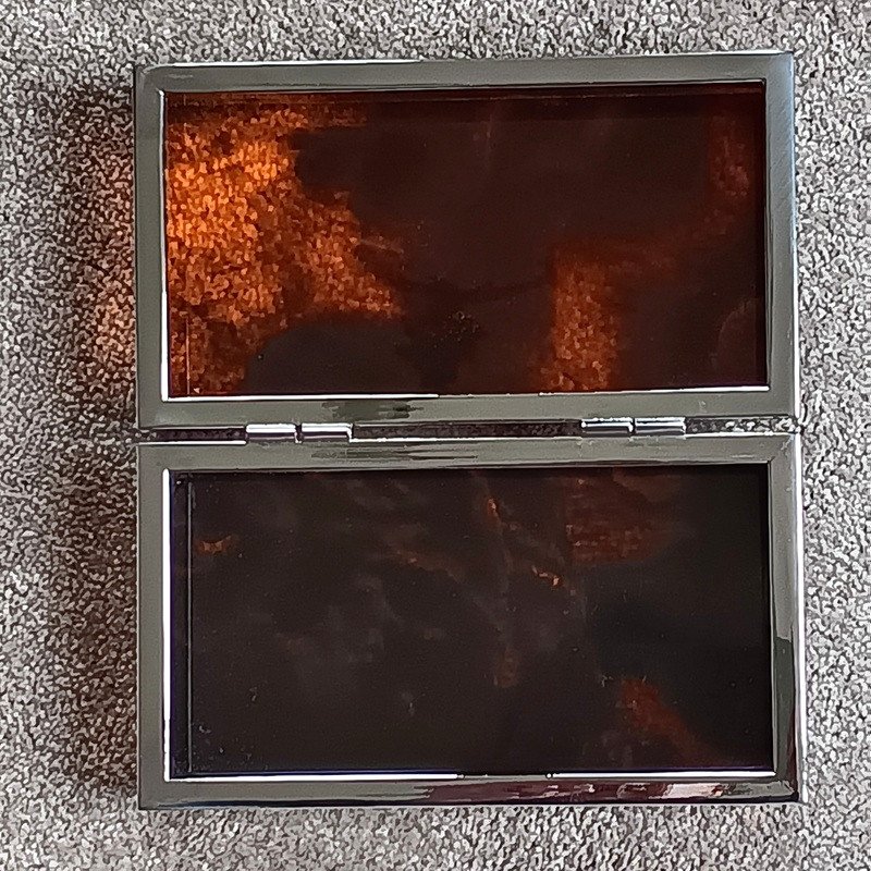 Rare Modernist Box Case In Plexiglass Plexiglass Plexi Altuglas And Chromed Metal-photo-3