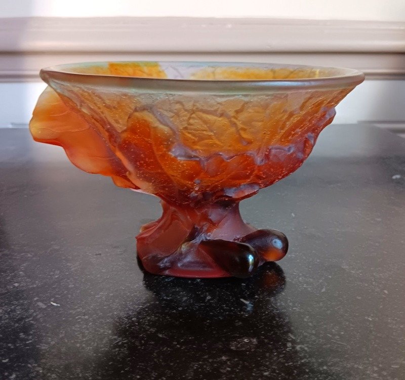 Coupe Daum Figues Et Lézard  style Art nouveau